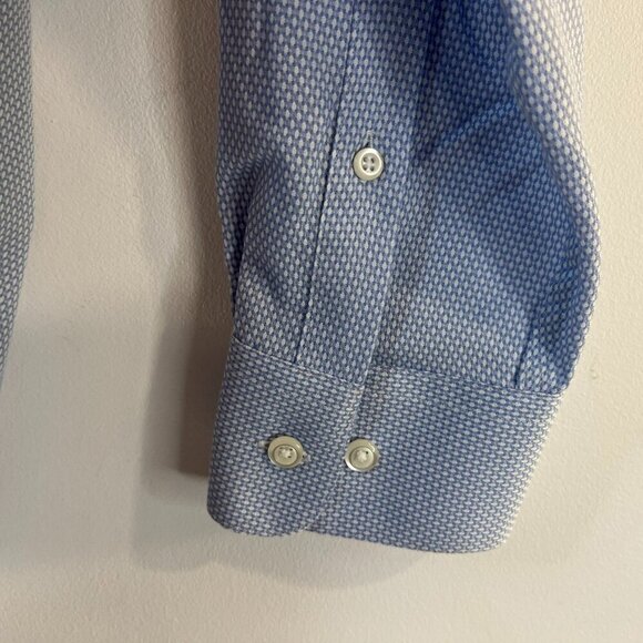 Pronto Uomo Men's Blue Scales Dress Shirt - Size 16.5 36-37 Tall - Picture 4 of 6